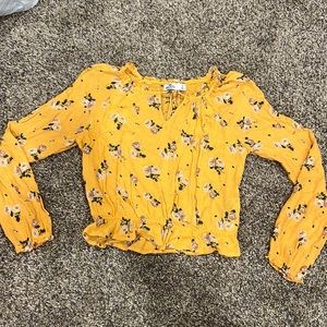 Hollister long-sleeved floral top